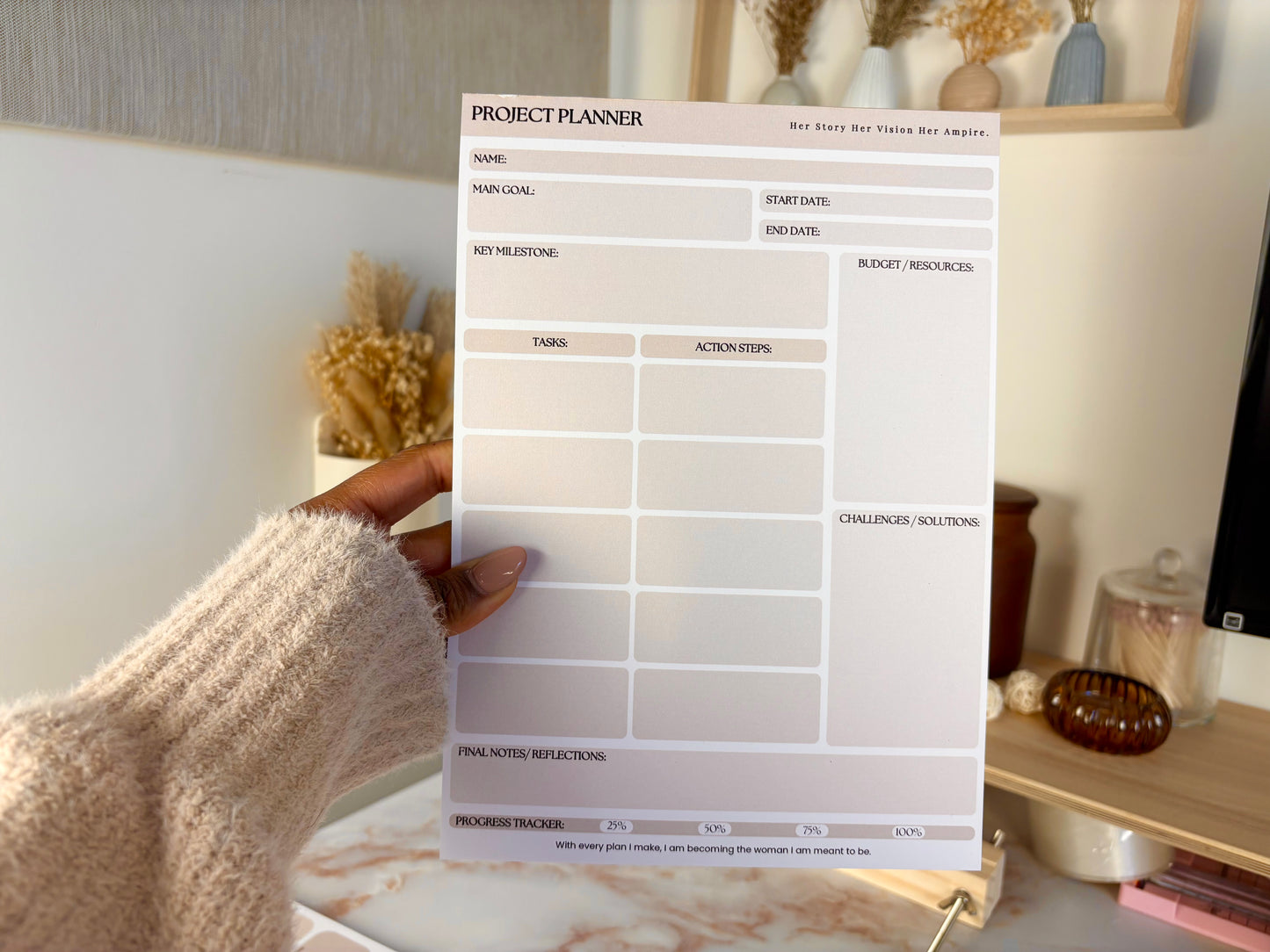 PROJECT PLANNER NOTEPAD