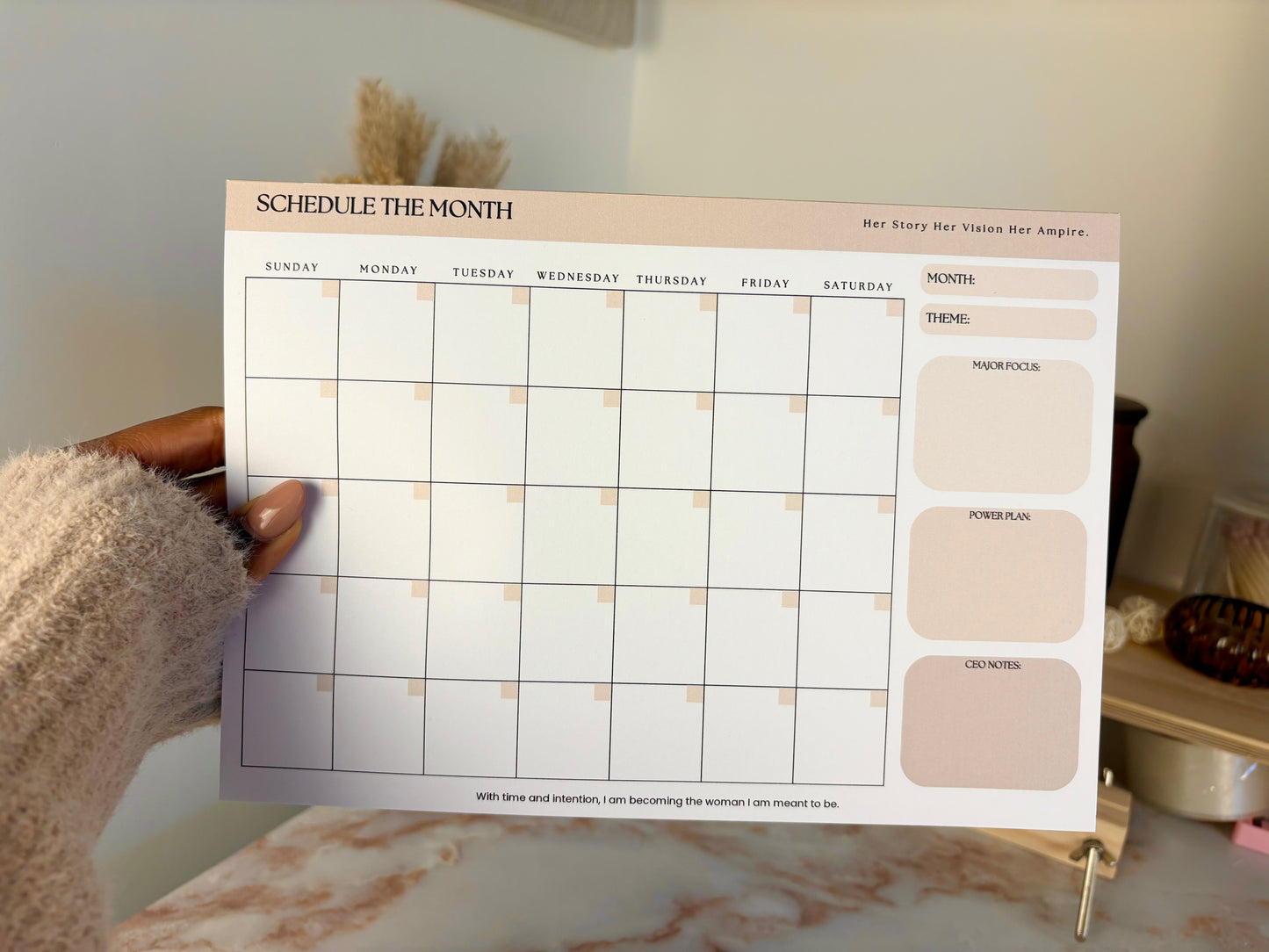 "SCHEDULE THE MONTH" MONTHLY NOTEPAD