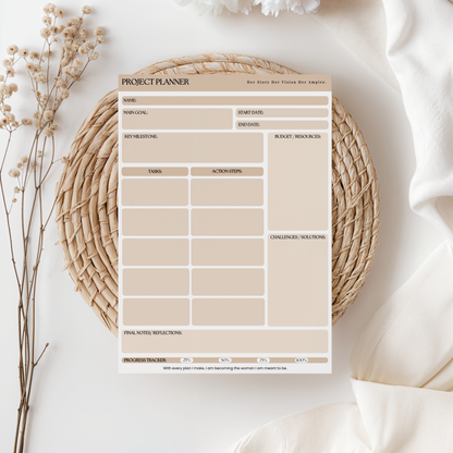 PROJECT PLANNER NOTEPAD