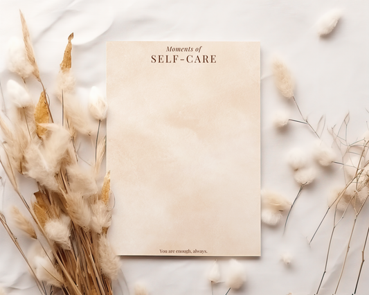 MOMENTS OF SELF-CARE" Notepad